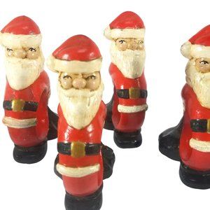 Set of Four Vintage Santa, Christmas Napkin Rings, Holders